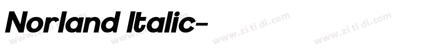Norland Italic字体转换
